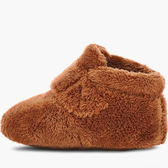 UGG Kids Infant Brown Fuzzy Booties - Picture 6 of 7